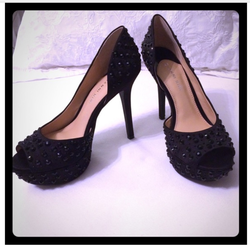 Sz 8 studded heels stilettos GIANNI BINI EUC